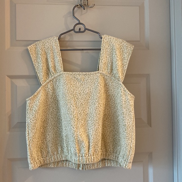 Madewell Floral Jacquard Button-Front Top Size XL - Picture 3 of 6